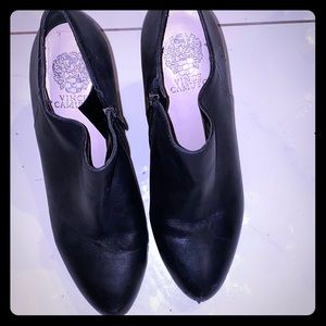 Vince Camuto Black Leather Booties
